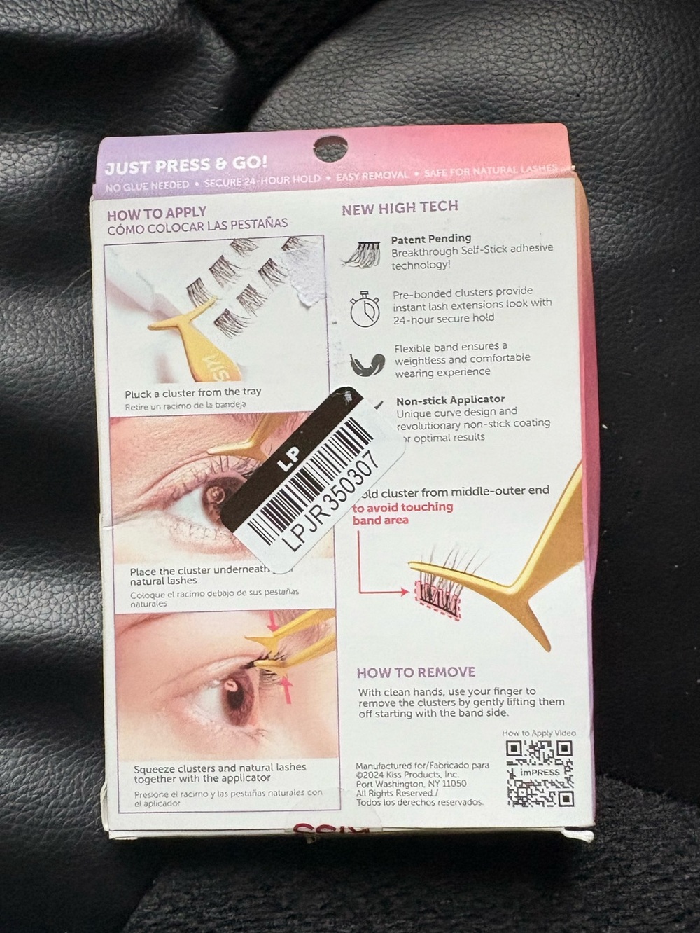 Kiss Press-On Lash Clusters with Pink and Yellow Tool - Picture 2 of 2